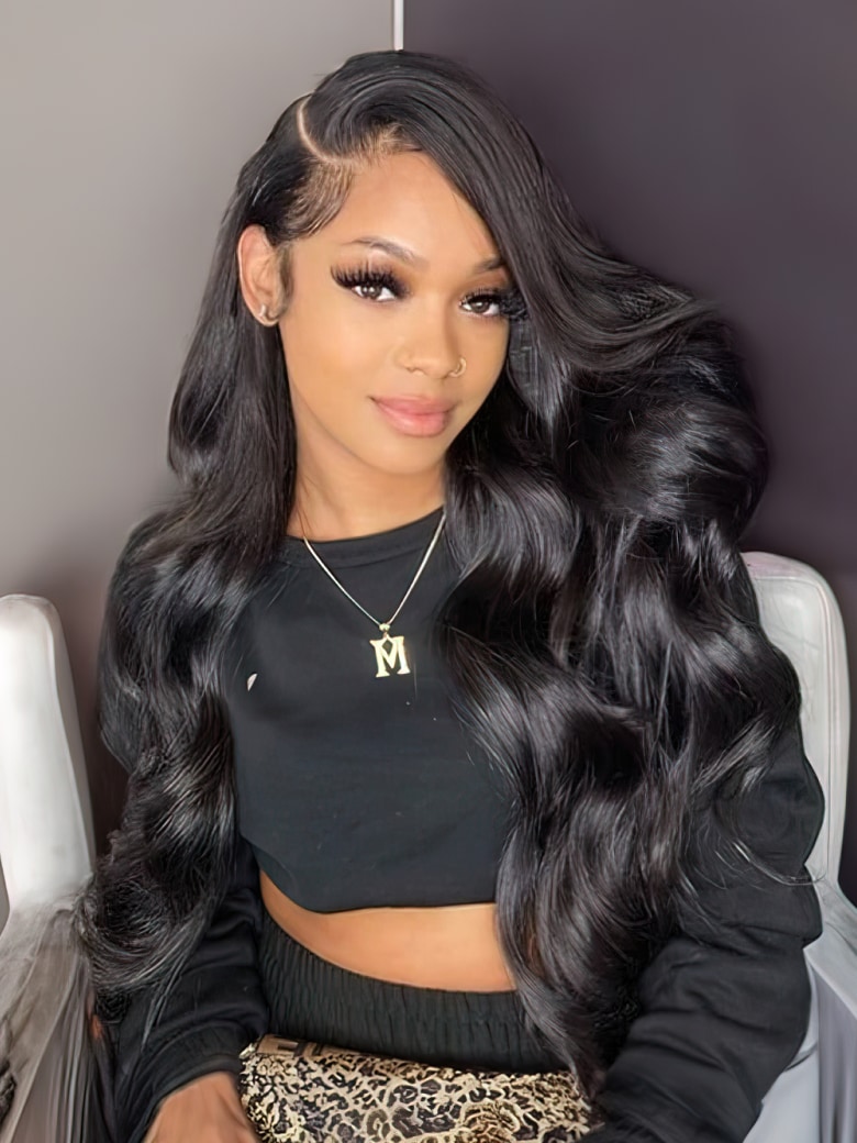 Weenend Sale Flawless 200% High Density 5x5 Body Wave HD Glueless Lace Closure Wig