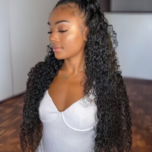 【13X4 Lace Frontal Wig】Human Hair Water Wave Wig LINK 55