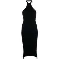 COURRÉGES WOMEN Halterneck Logo Knitted Dress Black