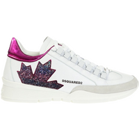 DSQUARED2 WOMEN Logo-print Lace-up Sneakers White/Pink