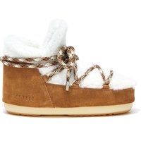MOON BOOT KIDS MB Lace Up Pumps Shearling Whisky Off White