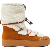 MOON BOOT UNISEX Icon L-track Polar Shearling Boots white Chestnut Brown