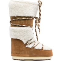 MOON BOOT WOMEN LAB69 Icon Shearling Snow Boots Whisky White