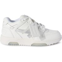 OFF-WHITE WOMEN Out Of Office Calf Leather Sneakers White Silver