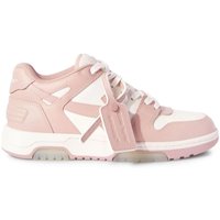 OFF-WHITE WOMEN Out Of Office Leather Sneakers Pink White