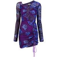 VERSACE WOMEN Couture Logo Print Dress Purple