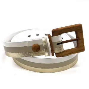 Wood Belt  Guilin Gentle 351 Sustainable 3 color letaher Belt With Wooden Buckle USD120.00