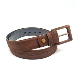 Wood Belt  Kruger Empathy 420 Sustainable NUO textile Belt With Wooden Buckle USD130.00