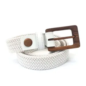 Wood Belt  Yellowstone Brave 317 Sustainable Braided Cotton Belt With Wooden Buckle USD85.00