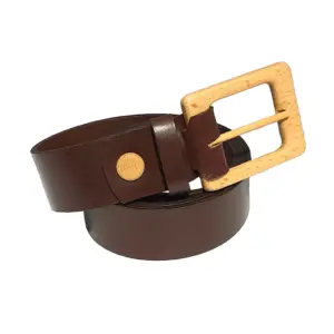 Wood Belt  Yosemite Brave 423 Sustainable Vegetable tanned leather Belt With Wooden Buckle USD95.00