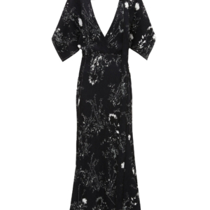 Victoria Beckham Kimono Sleeve Printed Dress