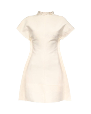 Victoria Beckham Cap Sleeve Embroidered Mini Dress